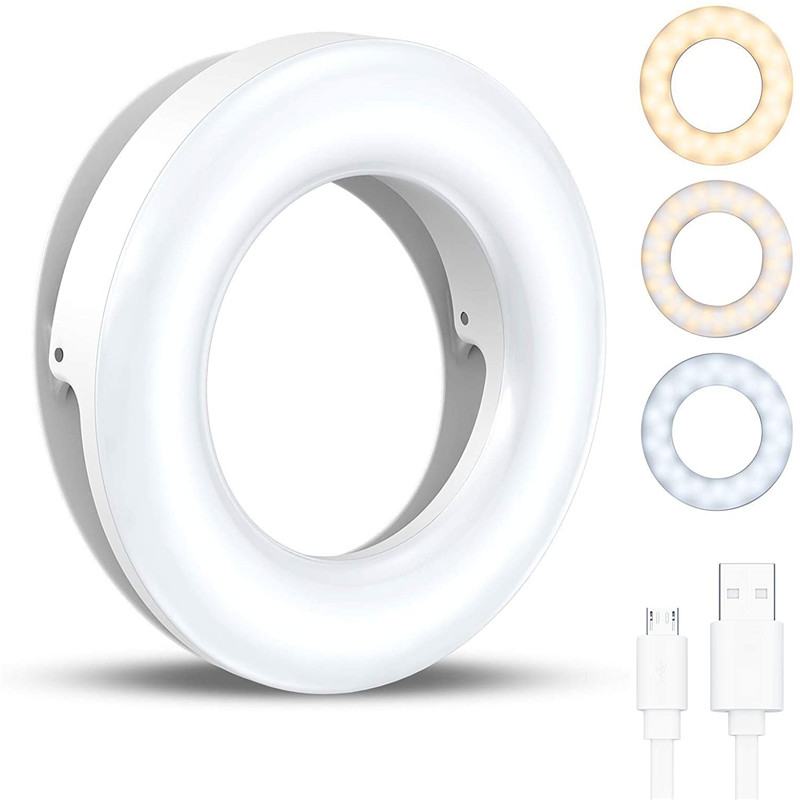 Webcam Ring Light - المحمولة LED كليب مصباح مصمم على