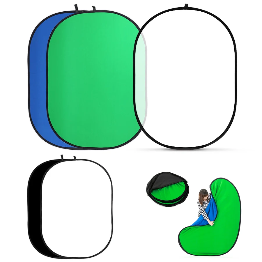 Green Screen Collapsible - TENWISH 100*150 سنتيمتر/200*150 سنتيمتر 2in1 للطي
