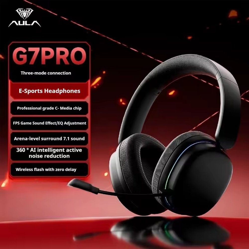 Esports Gaming Bar - AULA G7Pro سماعة لاسلكية تعمل بالبلوتوث
