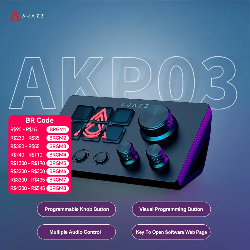 Elgato Stream Deck - لوحة تحكم مكتبية Ajazz AKP03E/153E قابلة