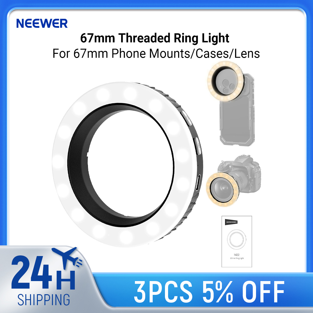 Webcam Ring Light - إضاءة حلقية أساسية من NEEWER بقطر