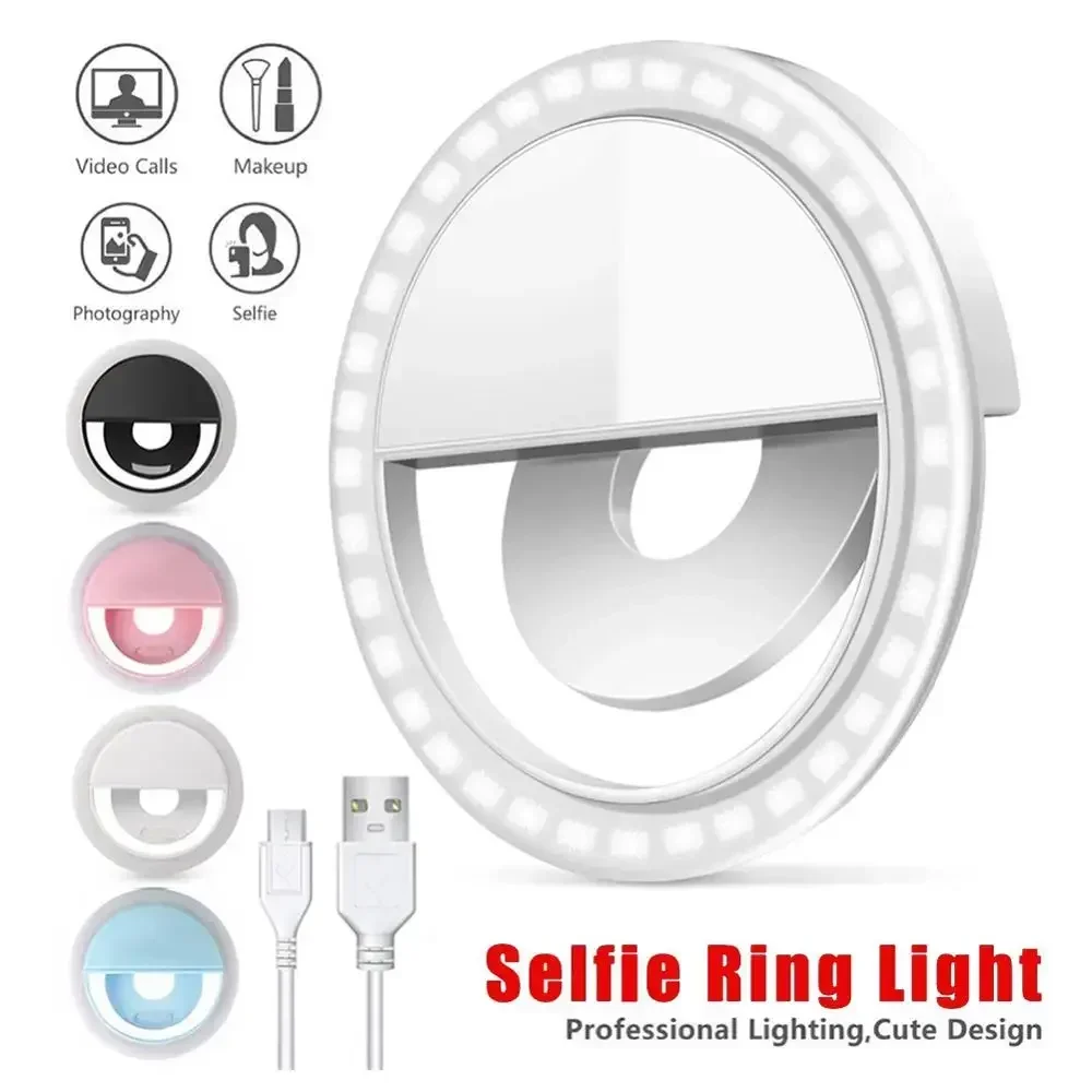 Webcam Ring Light - LED Selfie Ring Light الهاتف المحمول