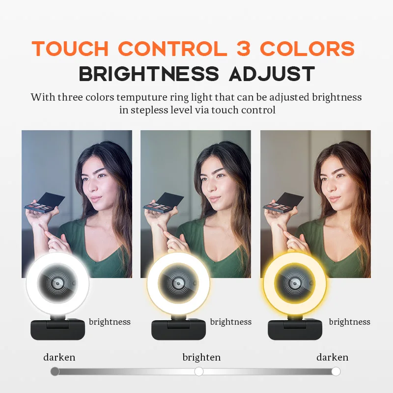 Webcam Ring Light - كاميرا ويب ذات تركيز تلقائي الأكثر