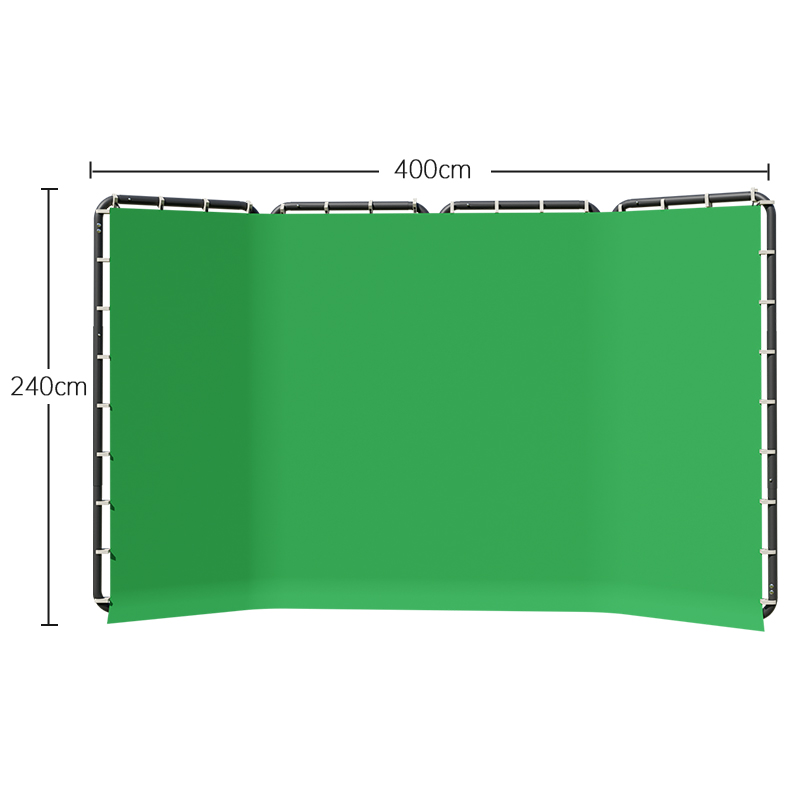 Green Screen Collapsible - حامل خلفية للتصوير الفوتوغرافي مقاس 240x400