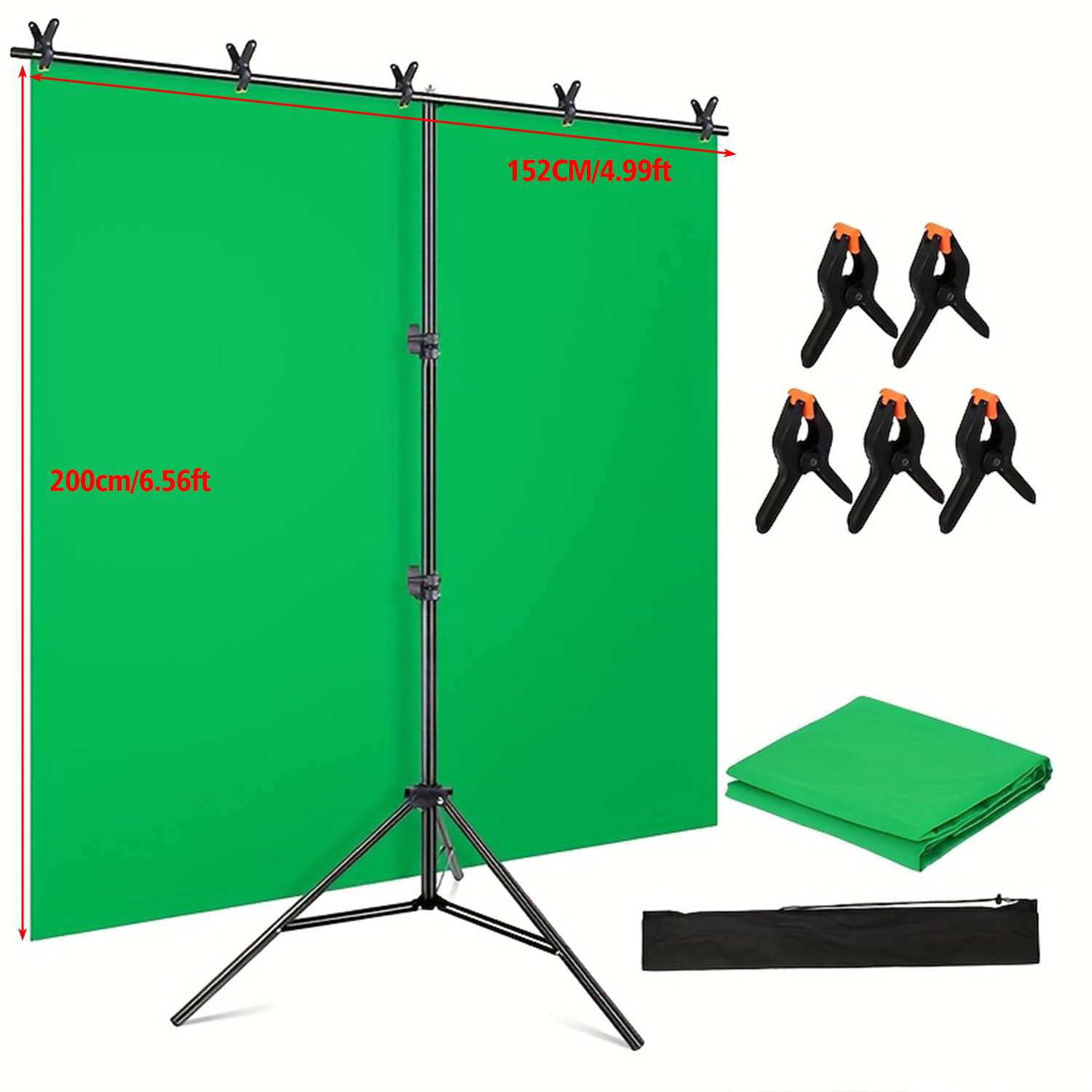 طقم خلفية للشاشة الخضراء مع حا - مراجعة Green Screen Collapsible وسعره