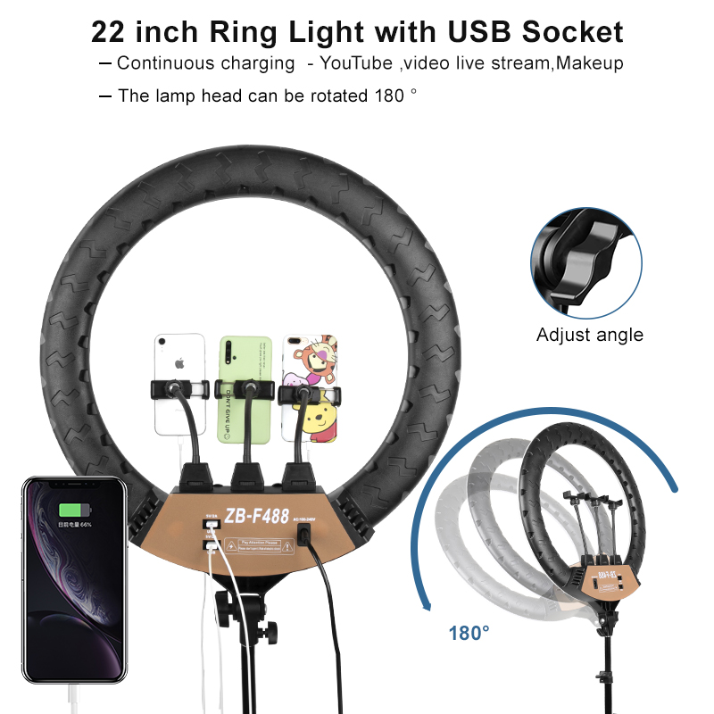 مصباح دائري عكس الضوء مع كابل  - مراجعة Webcam Ring Light وسعره