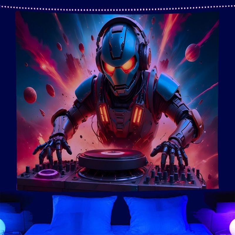 VIKAMA نسيج جداري بتصميم روبوت - مراجعة Esports Gaming Bar وسعره