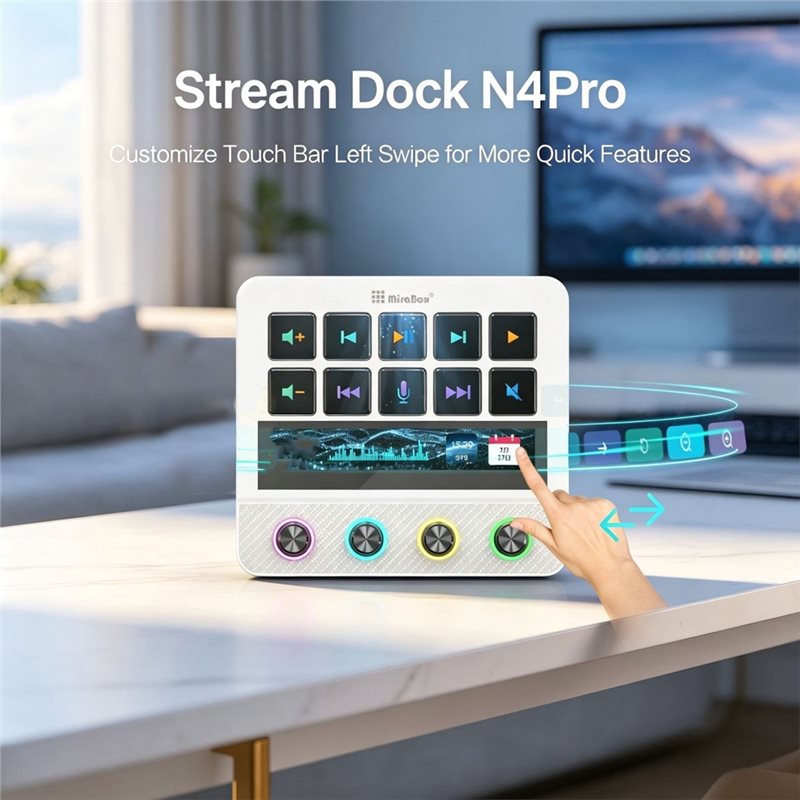 جهاز تحكم Mirabox N4 Pro 1 Str - مراجعة Elgato Stream Deck وسعره
