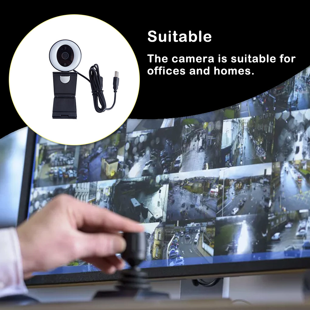 كاميرا ويب USB عالية الدقة 2K  - مراجعة Webcam Ring Light وسعره
