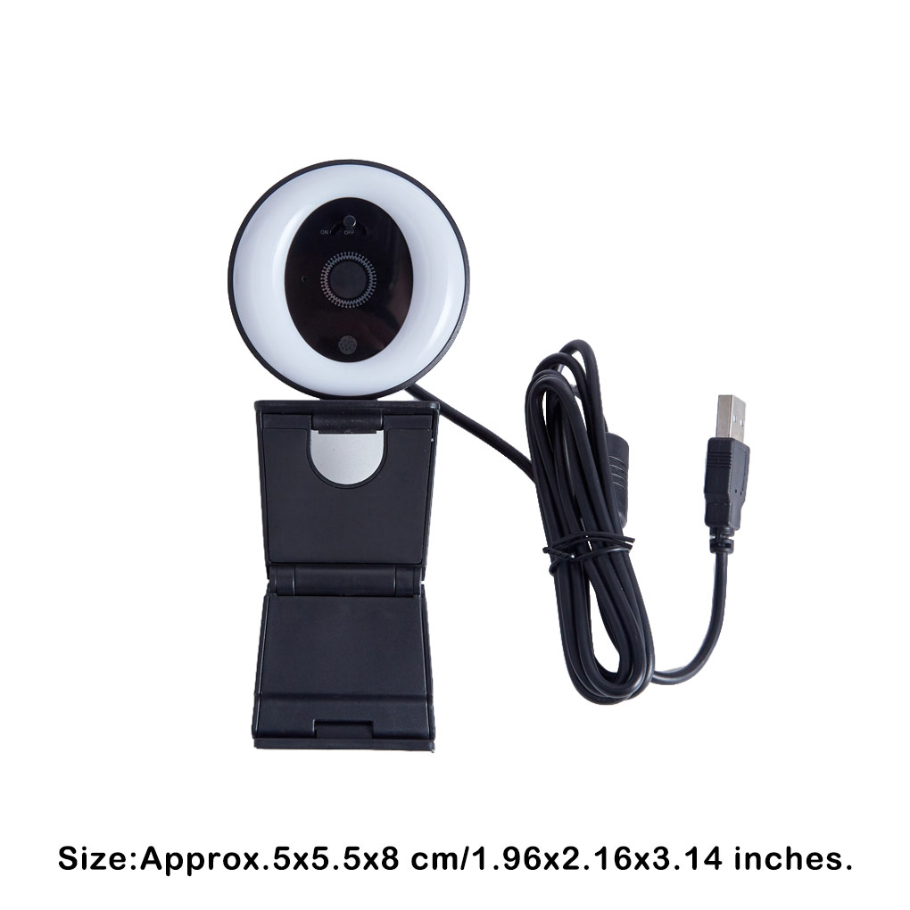 كاميرا ويب USB عالية الدقة 2K  - مراجعة Webcam Ring Light وسعره