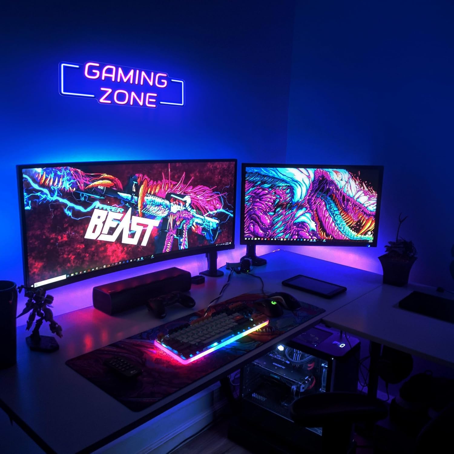 لافتة نيون لمنطقة الألعاب، إضا - مراجعة Esports Gaming Bar وسعره