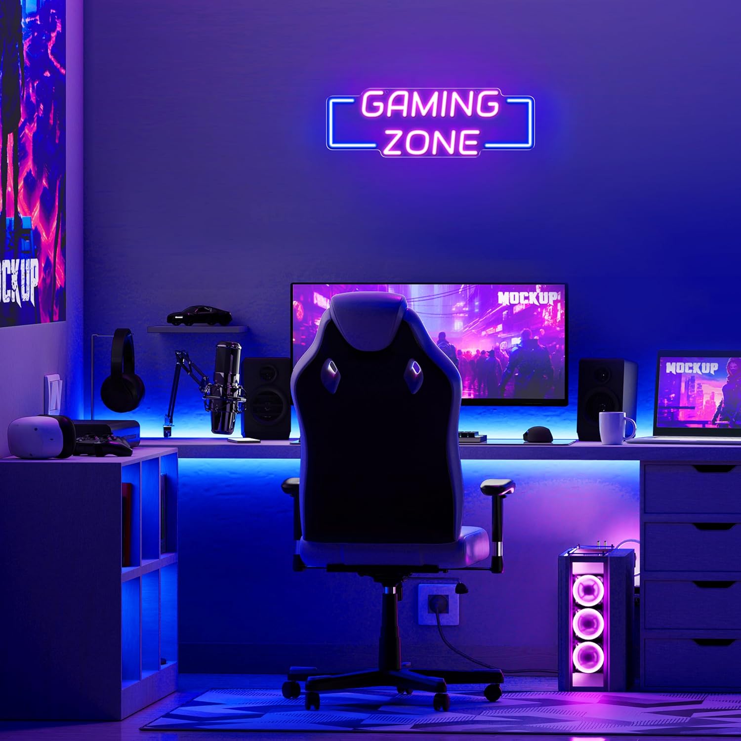 لافتة نيون لمنطقة الألعاب، إضا - مراجعة Esports Gaming Bar وسعره