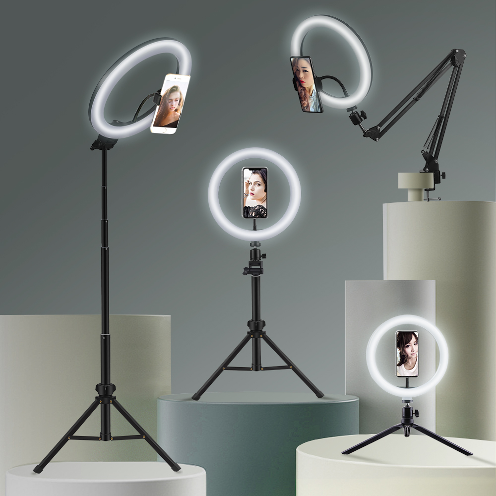 حلقة ضوء دائرية Led للتصوير ال - مراجعة Webcam Ring Light وسعره