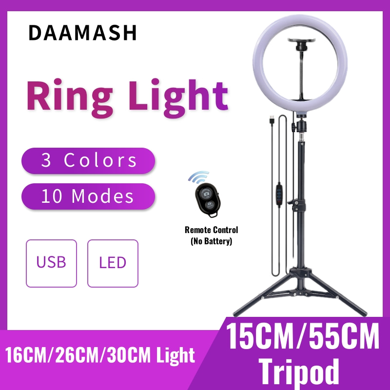 حلقة إضاءة سيلفي ليد ، مصباح ت - مراجعة Webcam Ring Light وسعره