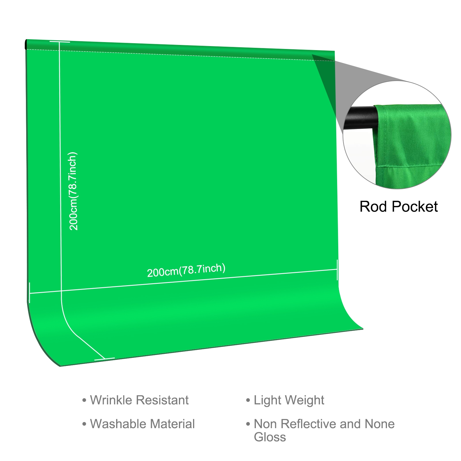 خلفية تصوير من PULUZ مقاس 2م × - مراجعة Green Screen Collapsible وسعره