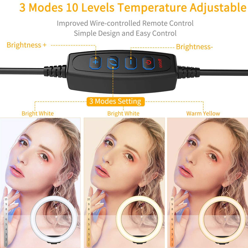 إضاءة حلقية للسيلفي مقاس 10 بو - مراجعة Webcam Ring Light وسعره