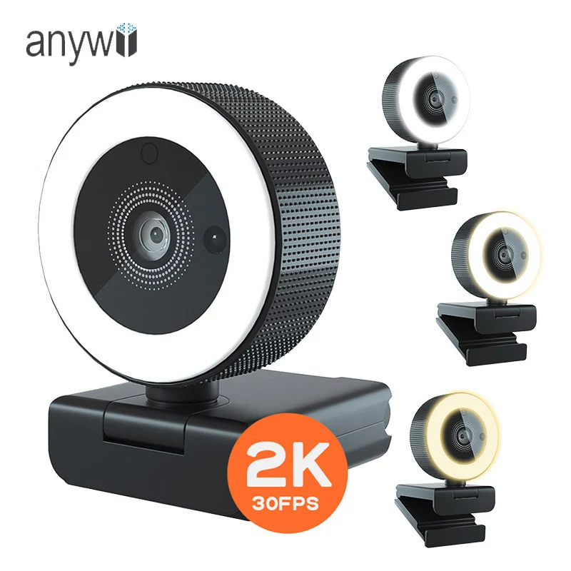 كاميرا ويب ذات تركيز تلقائي ال - مراجعة Webcam Ring Light وسعره
