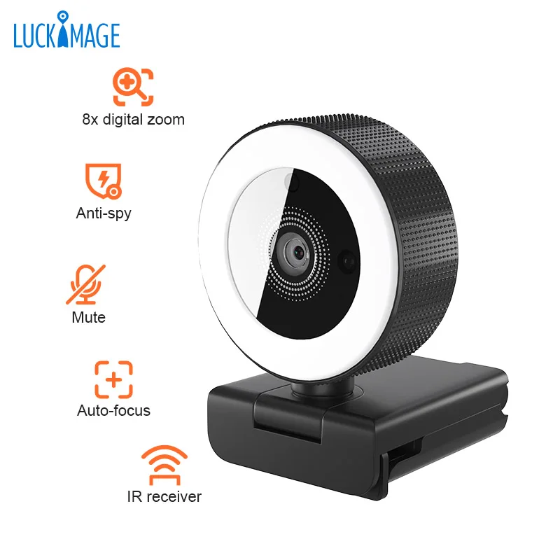كاميرا ويب ذات تركيز تلقائي ال - مراجعة Webcam Ring Light وسعره