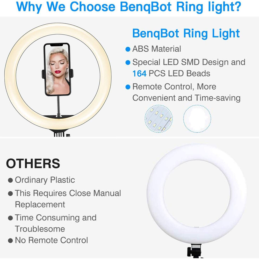 26 33 سنتيمتر أضواء الفيديو عك - مراجعة Webcam Ring Light وسعره